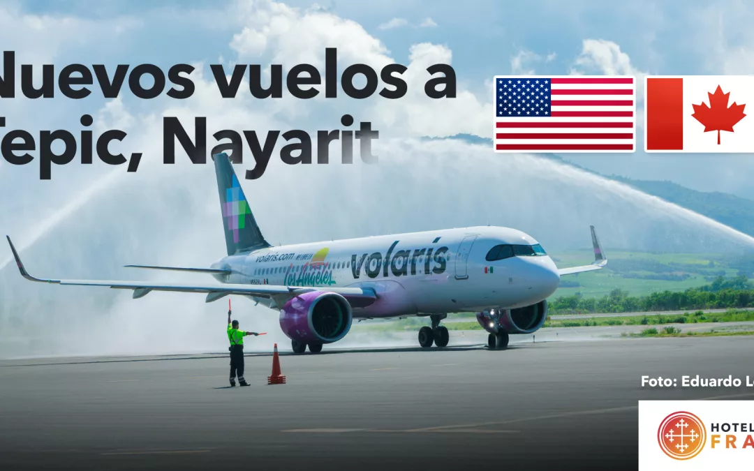 Llegan a Tepic nuevos vuelos directos desde Canadá y EE.UU. este diciembre
